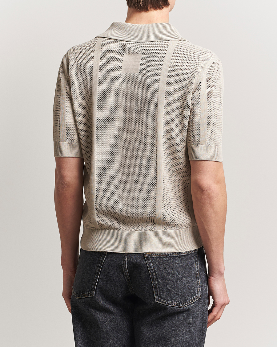 Heren | Truien | Lanvin | Striped Jacquard Polo Light Beige