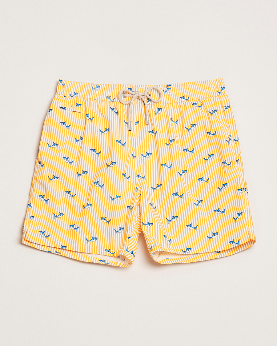 Heren | Zwembroek | MC2 Saint Barth | Printed Swim Shorts Yellow Malie Stripes