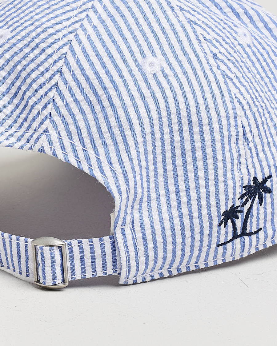 Heren | Hoeden en petten | MC2 Saint Barth | Seersucker Baseball Cap Blue Stripes