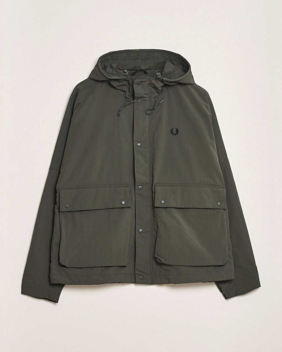 Heren | Jassen | Fred Perry | Cropped Hooded Fishing Parka Field Green