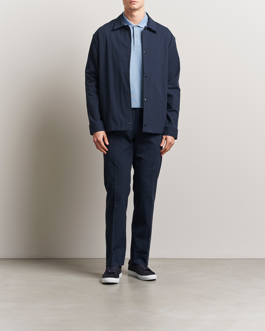 Homme | Pantalons | J.Lindeberg | Dropper Seersucker Pants Navy