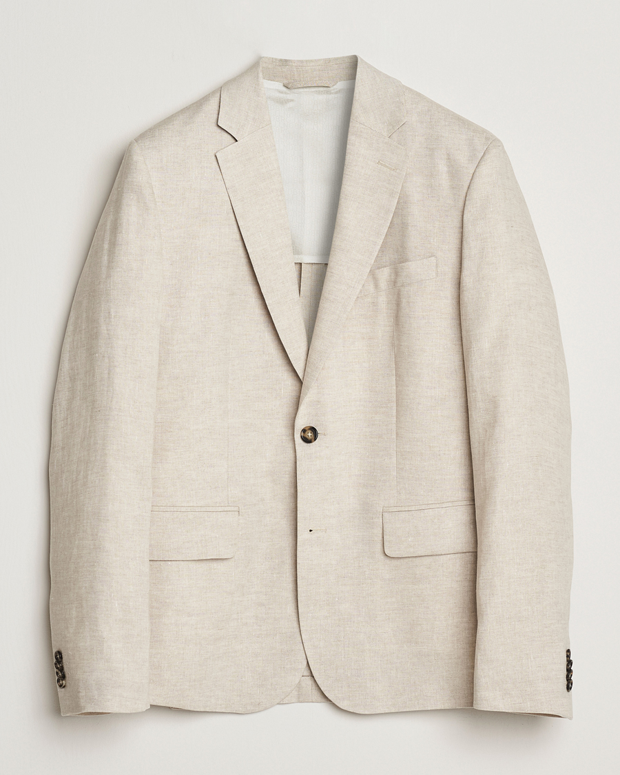 Heren | Blazers | J.Lindeberg | Elton Unlined Super Linen Blazer Moonbeam