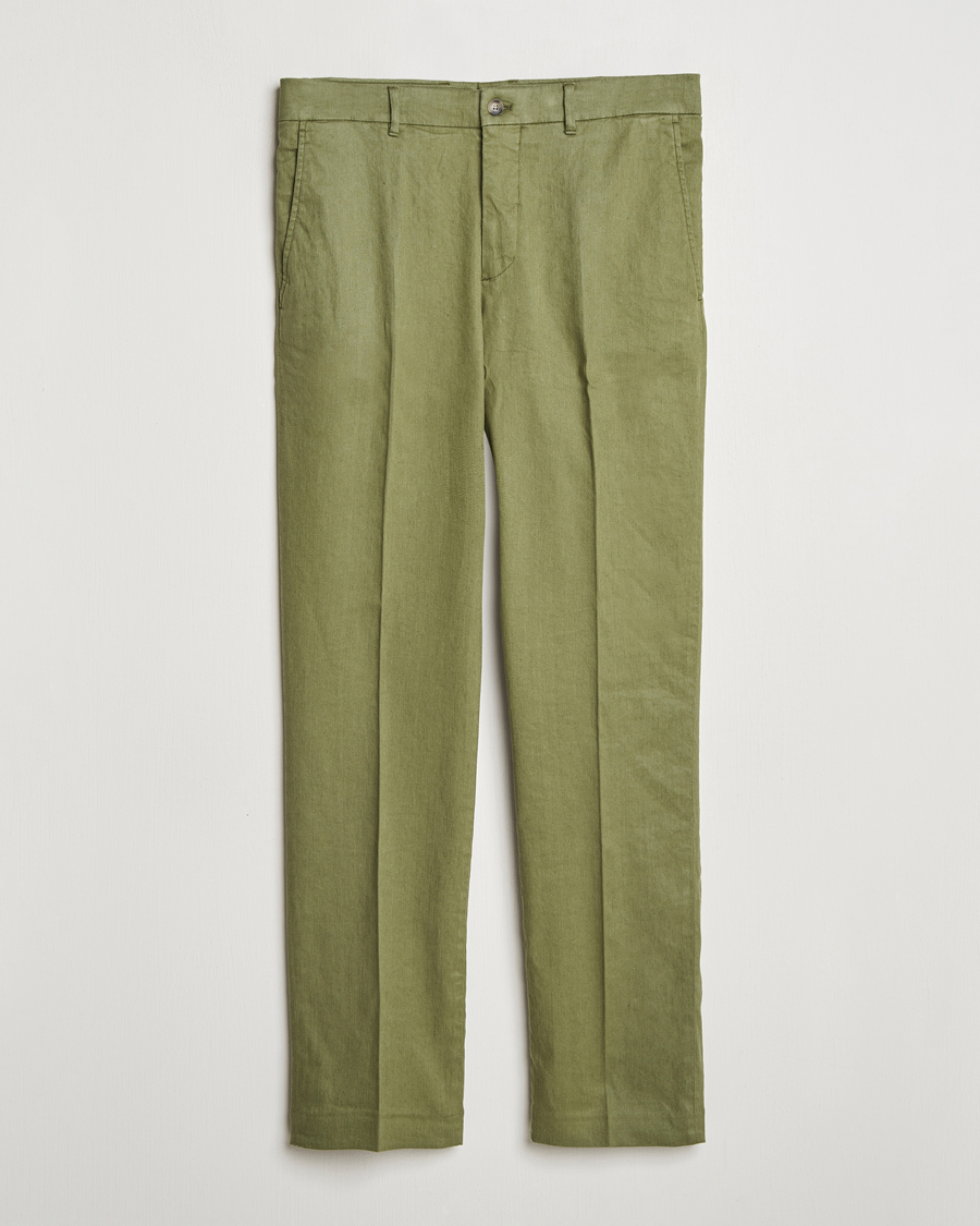 Homme | Pantalons | J.Lindeberg | Lois Linen Stretch Pants Olivinie