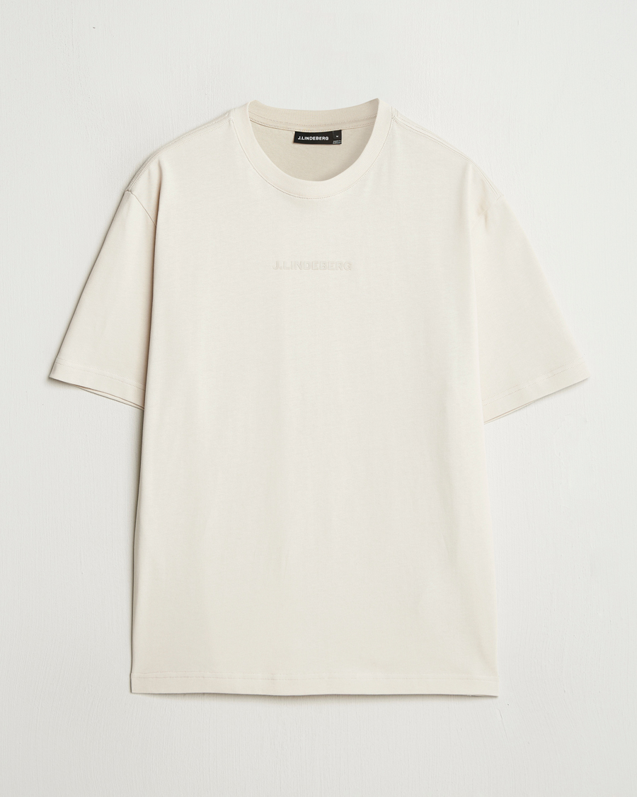 Heren | T-shirts | J.Lindeberg | Hale Heavy Logo T-Shirt Moonbeam