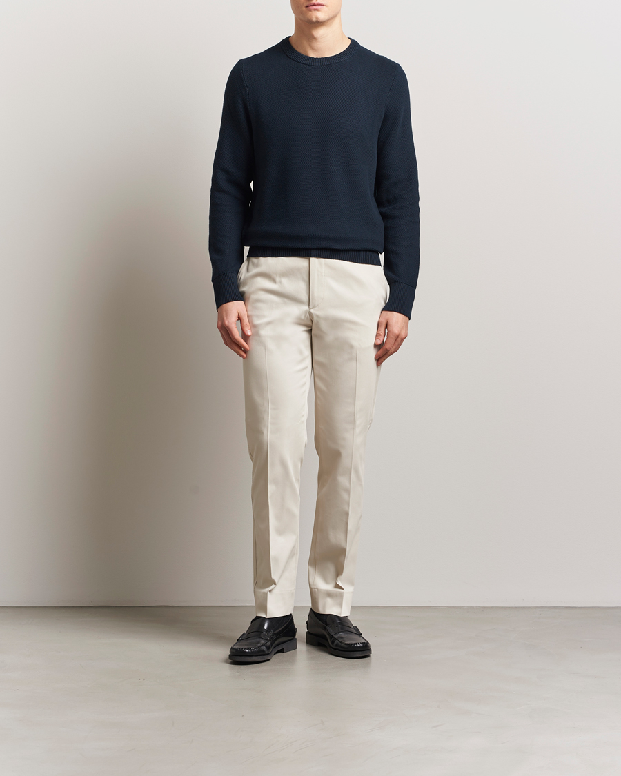 Heren | Truien | J.Lindeberg | Arthur Organic Cotton Knit Navy
