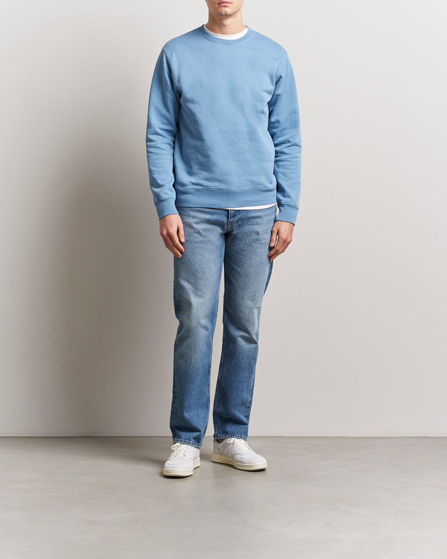 Heren | Truien | Colorful Standard | Classic Organic Crew Neck Sweat Seaside Blue