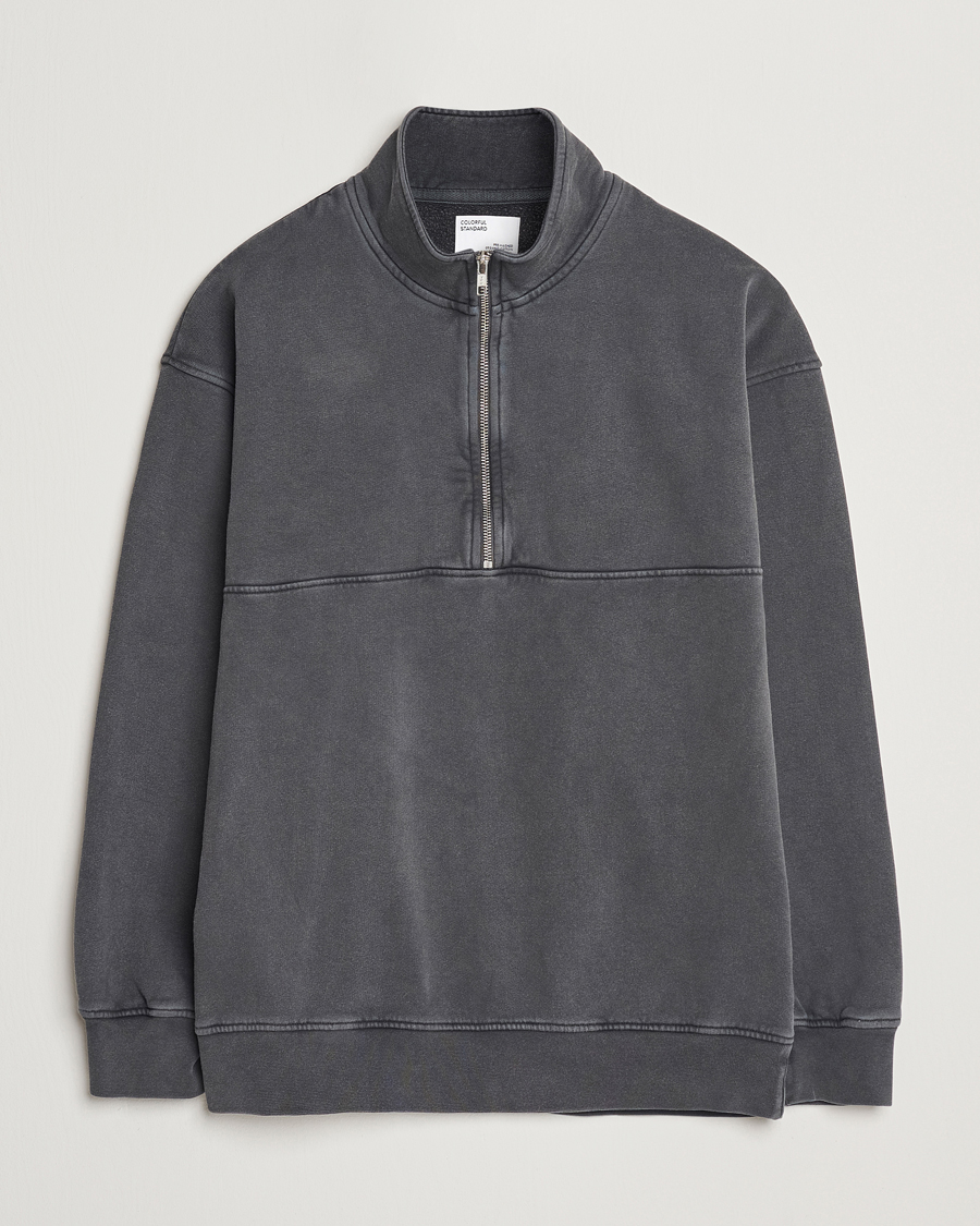 Heren | Truien | Colorful Standard | Classic Organic Half-Zip Faded Black