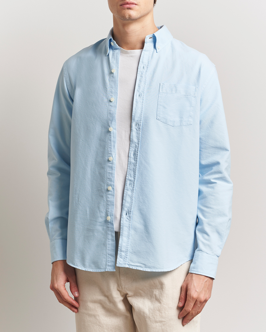 Heren | Overhemden | Colorful Standard | Classic Organic Oxford Button Down Shirt Polar Blue