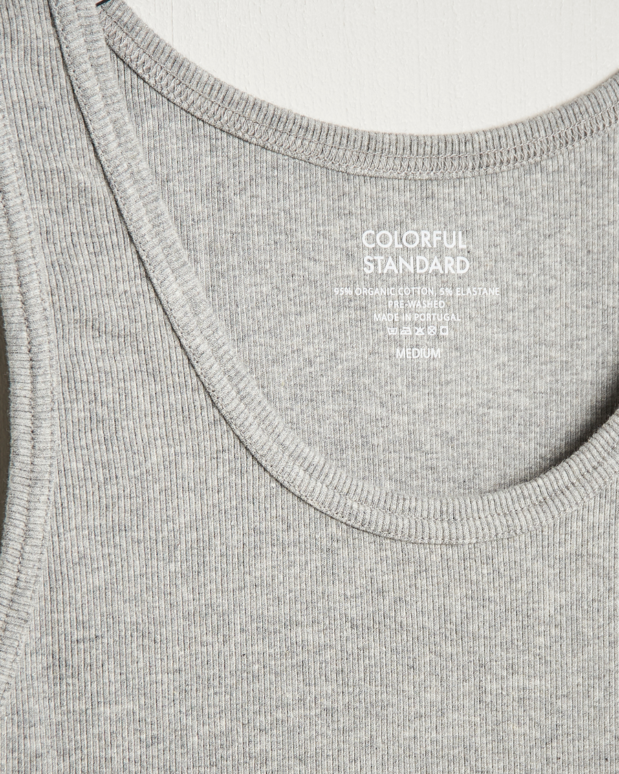 Homme | T-shirts | Colorful Standard | Organic Rib Tank Top Heather Grey