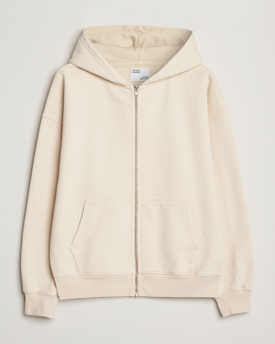 Heren | Truien | Colorful Standard | Organic Full Zip Hoodie Ivory White