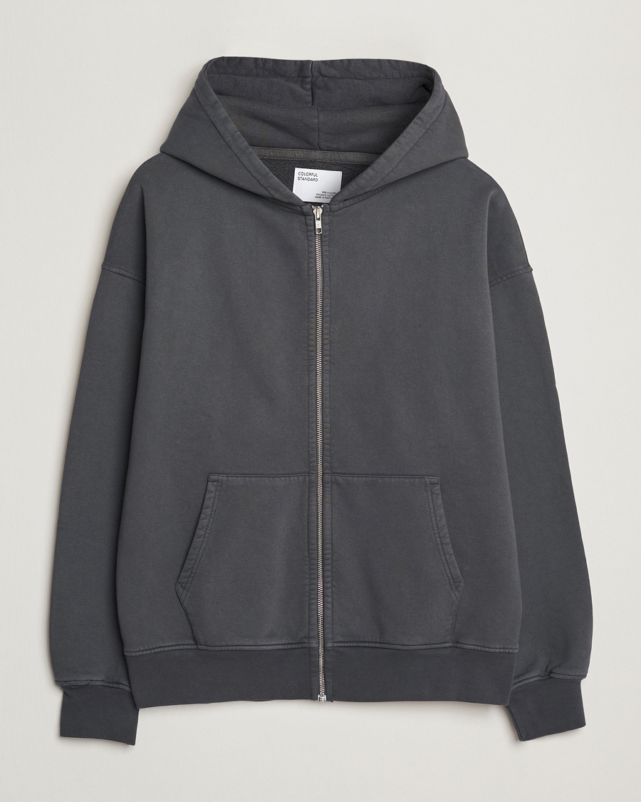 Homme | Pulls Et Tricots | Colorful Standard | Classic Organic Full Zip Hoodie Lava Grey