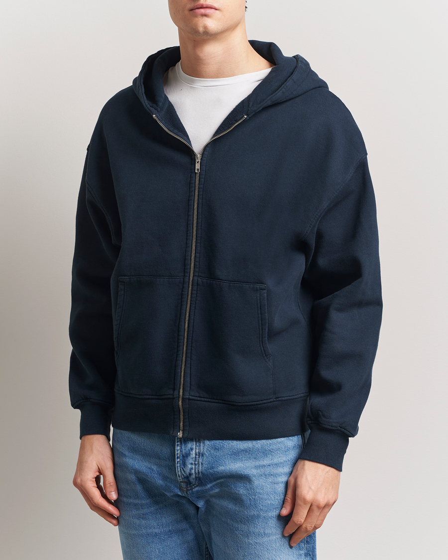 Heren | Truien | Colorful Standard | Classic Organic Full Zip Hoodie Navy Blue