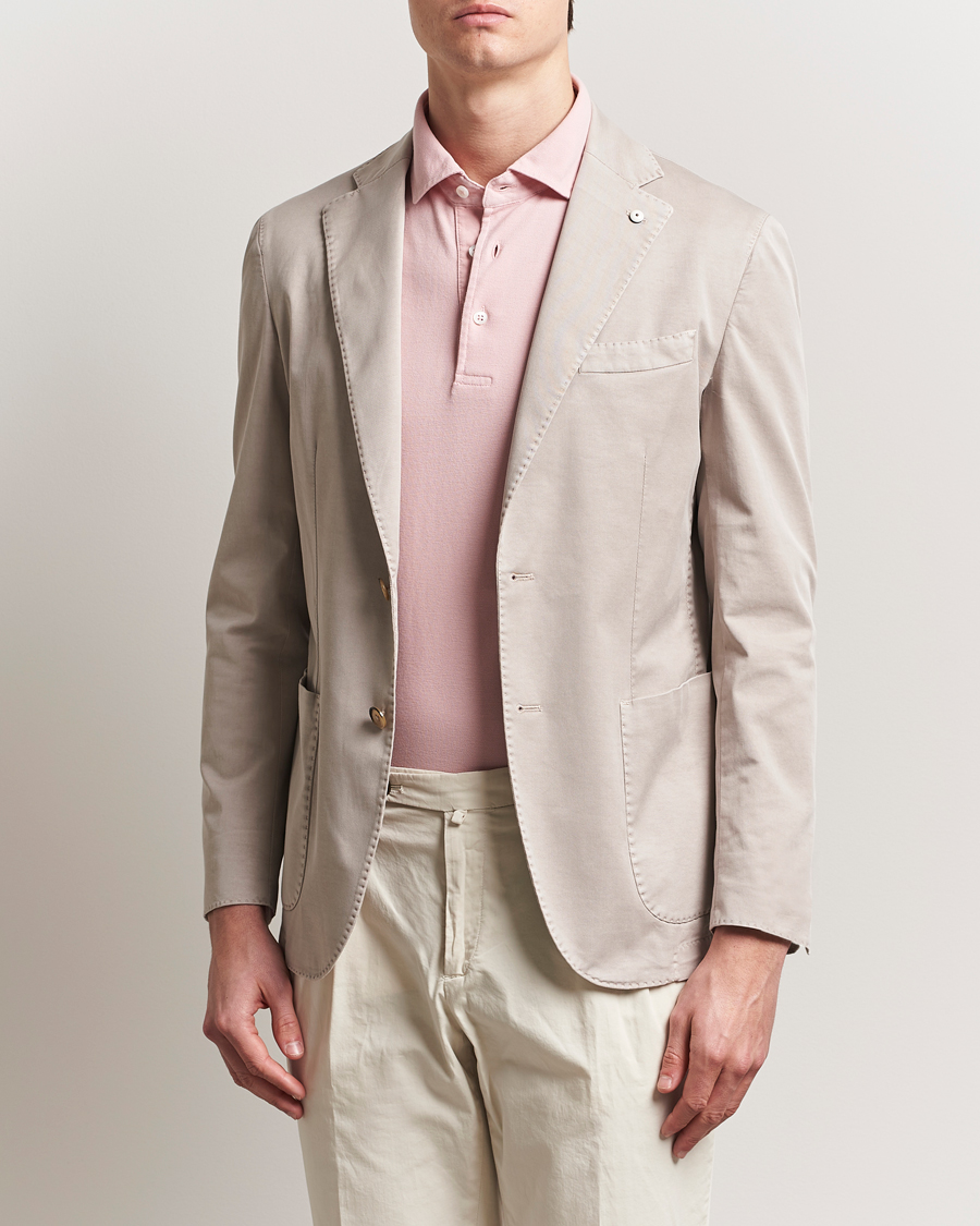 Heren | Blazers | L.B.M. 1911 | Jack Regular Fit Cotton Stretch Blazer Beige