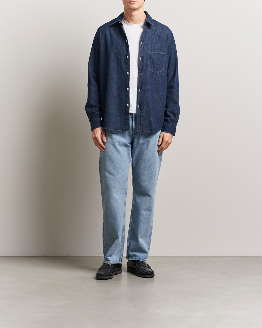 Heren | Overhemden | Samsøe Samsøe | Ryan Chambray Shirt Salute Blue