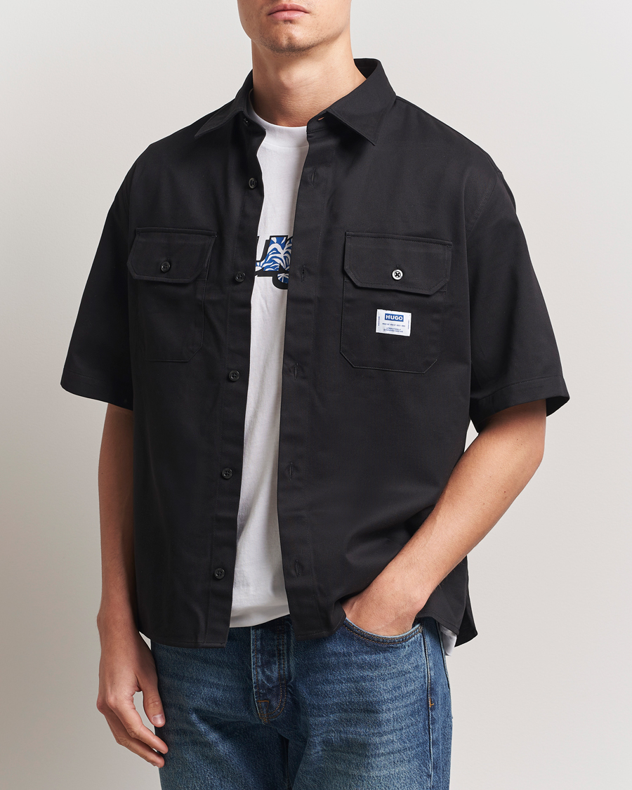Heren | Overhemden | HUGO | Ekyno Workwear Short Sleeve Shirt Black