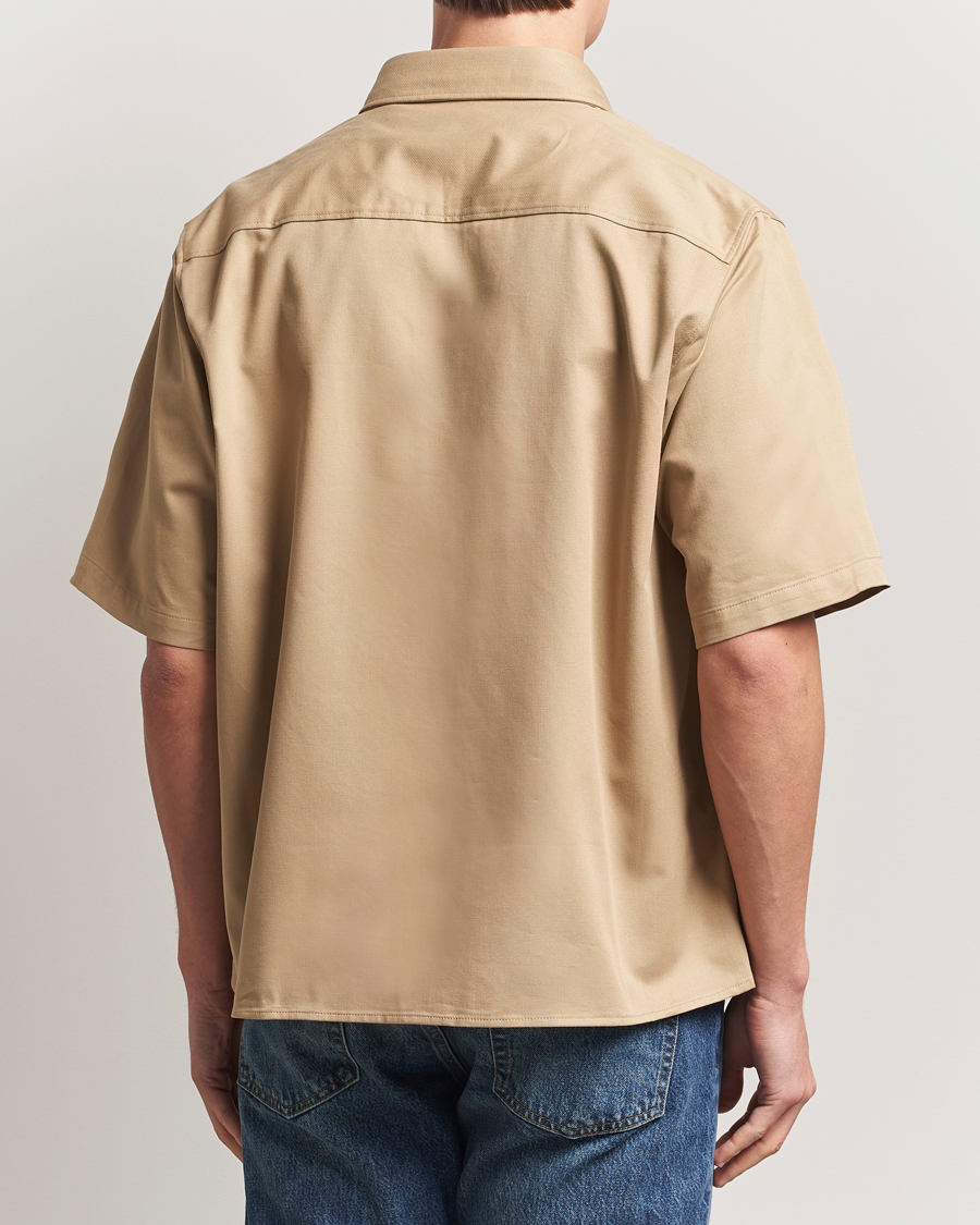 Heren | Overhemden | HUGO | Ekyno Short Sleeve Shirt Medium Beige