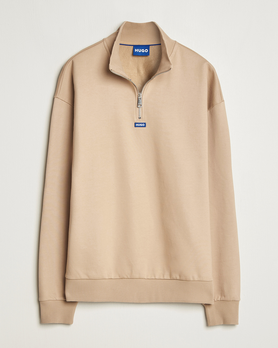 Homme | Pulls Et Tricots | HUGO | Neeler Half Zip Sweatshirt Medium Beige