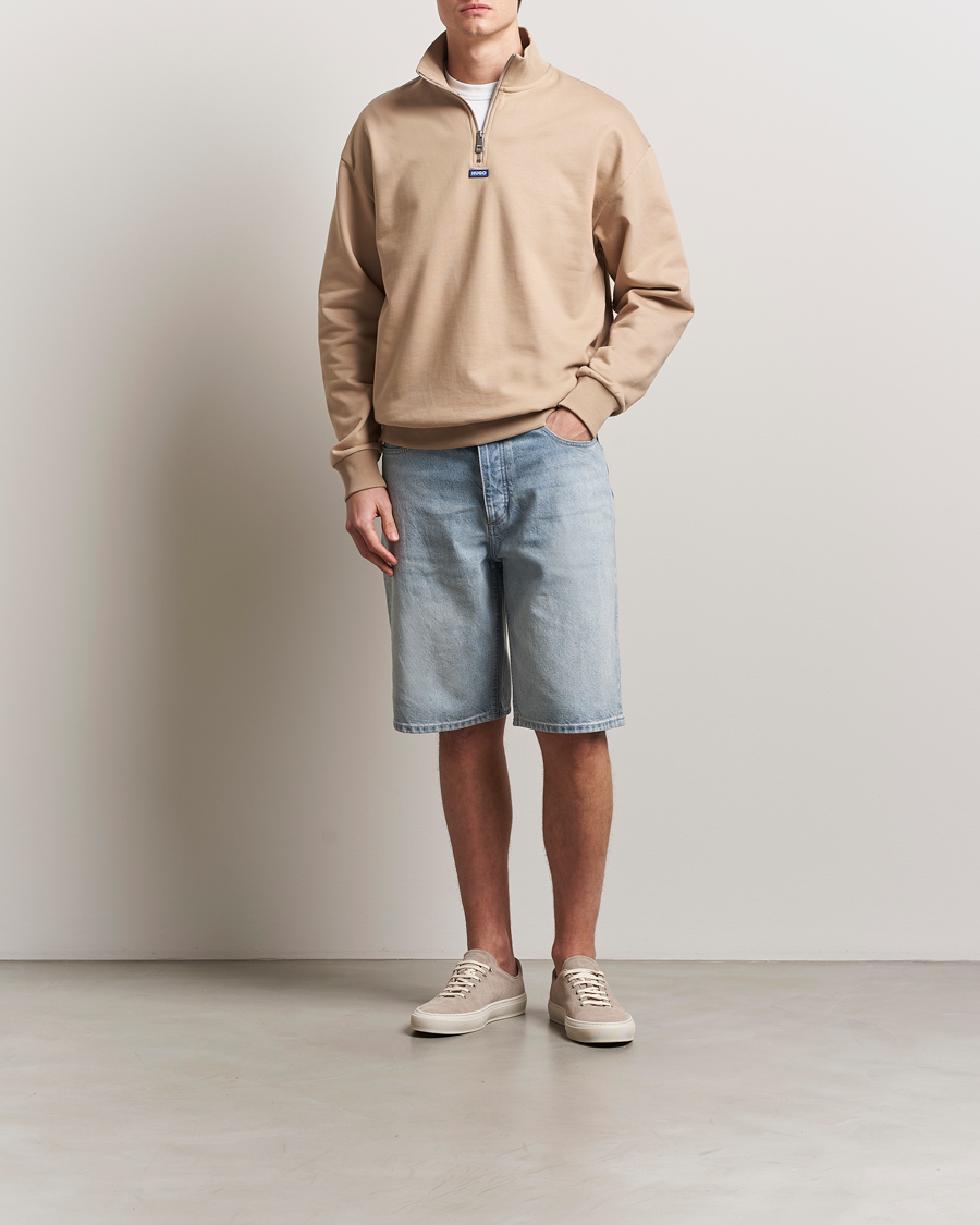Homme | Pulls Et Tricots | HUGO | Neeler Half Zip Sweatshirt Medium Beige