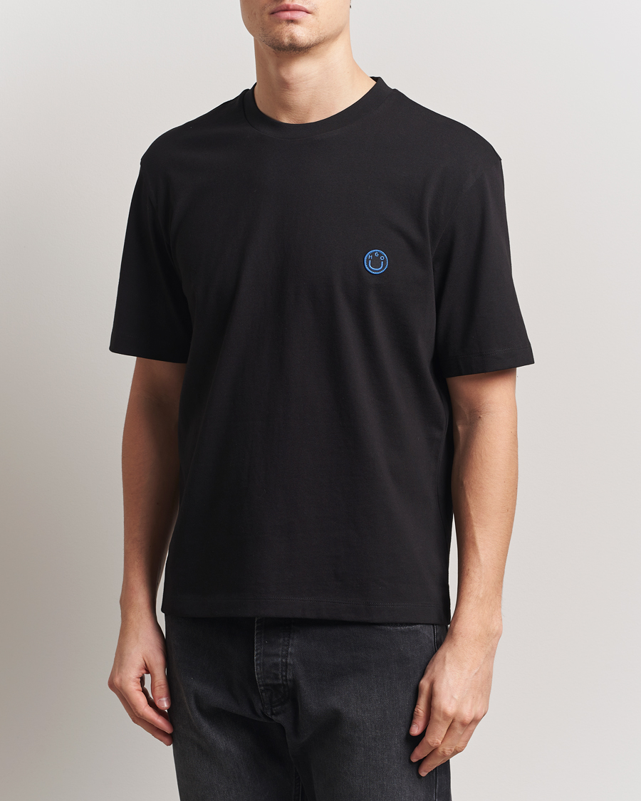 Heren | T-shirts | HUGO | Niley Smiley Logo T-Shirt Black