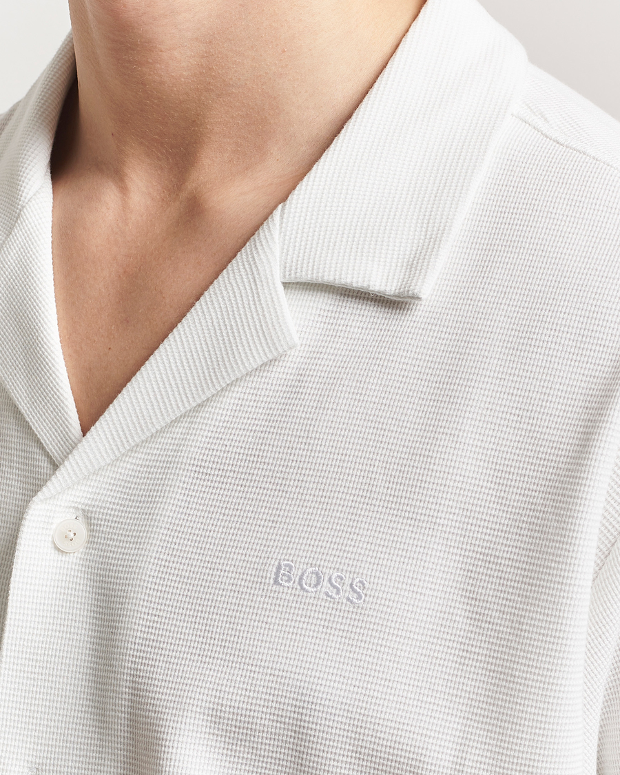 Homme | Chemises | BOSS ORANGE | Waffle Short Sleeve Shirt Natural