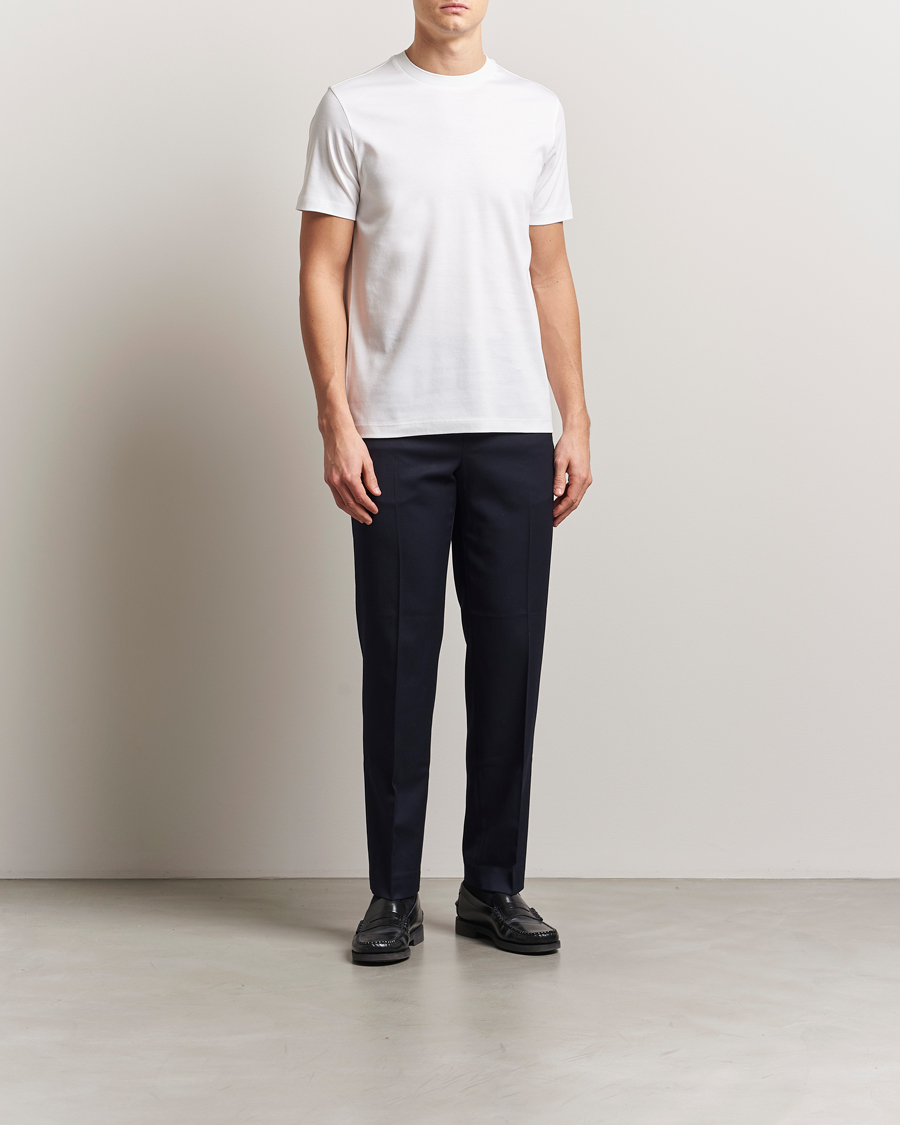 Homme | T-shirts | BOSS CAMEL | Tesar Cotton Knitted T-Shirt White