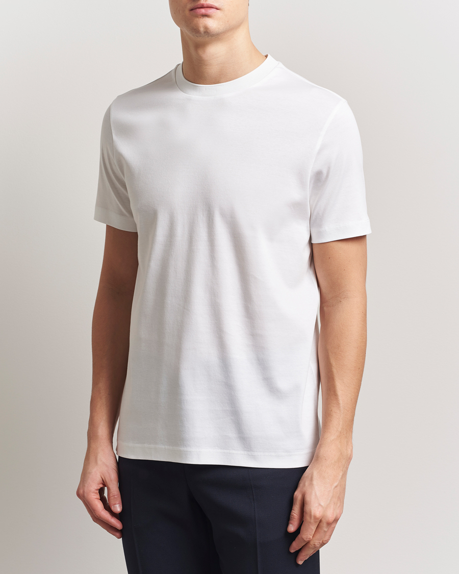 Homme | T-shirts | BOSS CAMEL | Tesar Cotton Knitted T-Shirt White