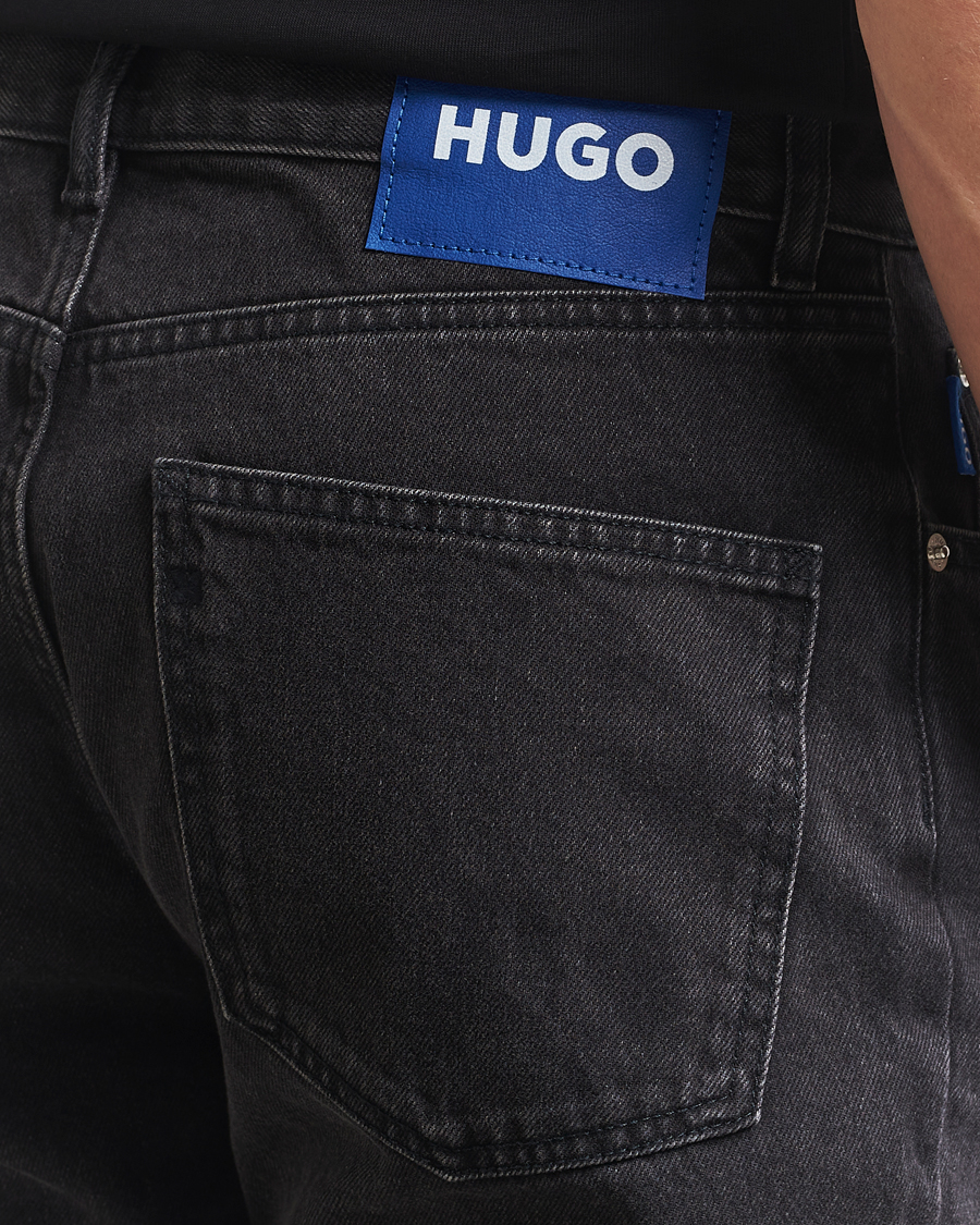 Heren | Jeans | HUGO | Jonah Straight Fit Jeans Washed Black