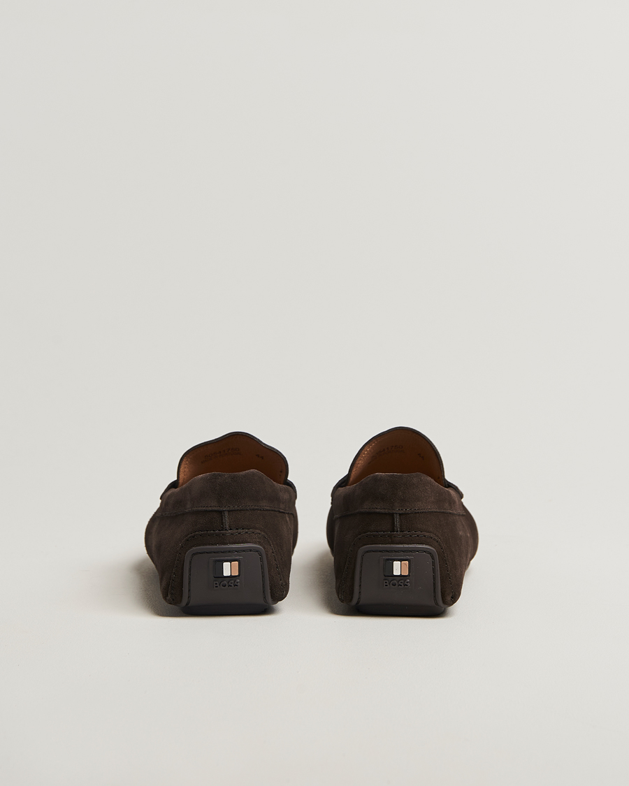 Heren | Instappers | BOSS BLACK | Noel Suede Moccasin Dark Brown