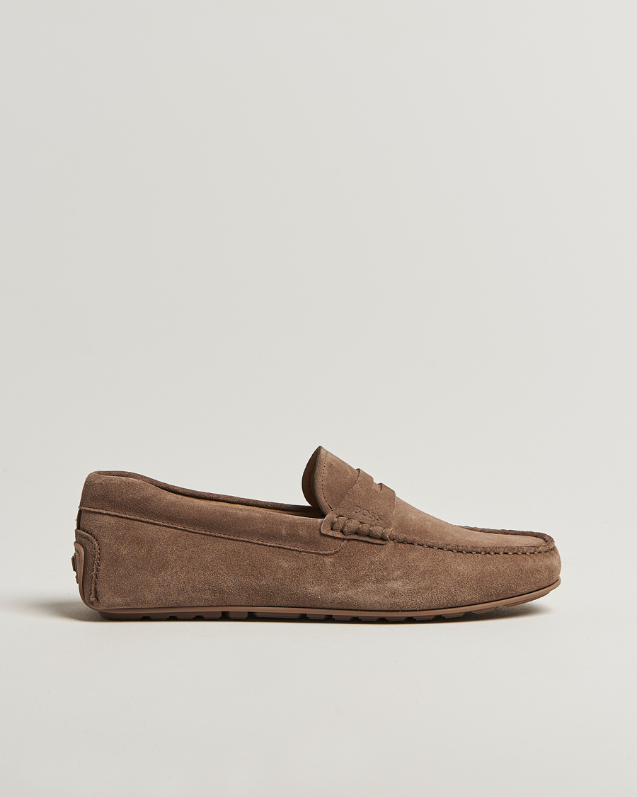 Homme | Loafers | BOSS BLACK | Noel Suede Moccasin Medium Beige