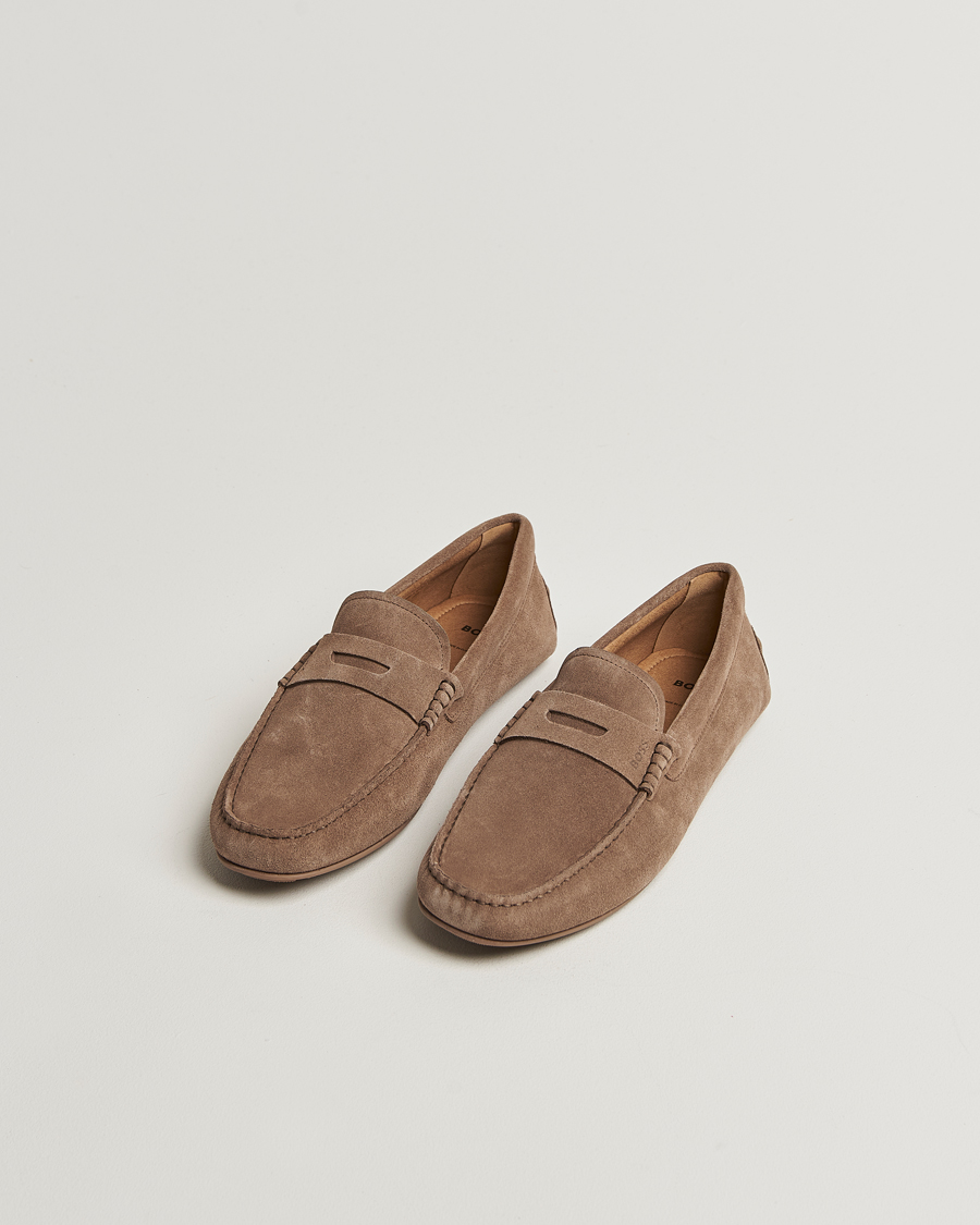 Heren | Instappers | BOSS BLACK | Noel Suede Moccasin Medium Beige