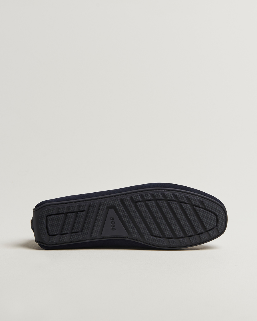 Heren | Instappers | BOSS BLACK | Noel Suede Moccasin Dark Blue