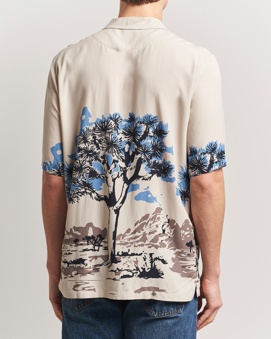 Heren | Overhemden | BOSS ORANGE | Rayer Printed Short Sleeve Shirt Light Beige