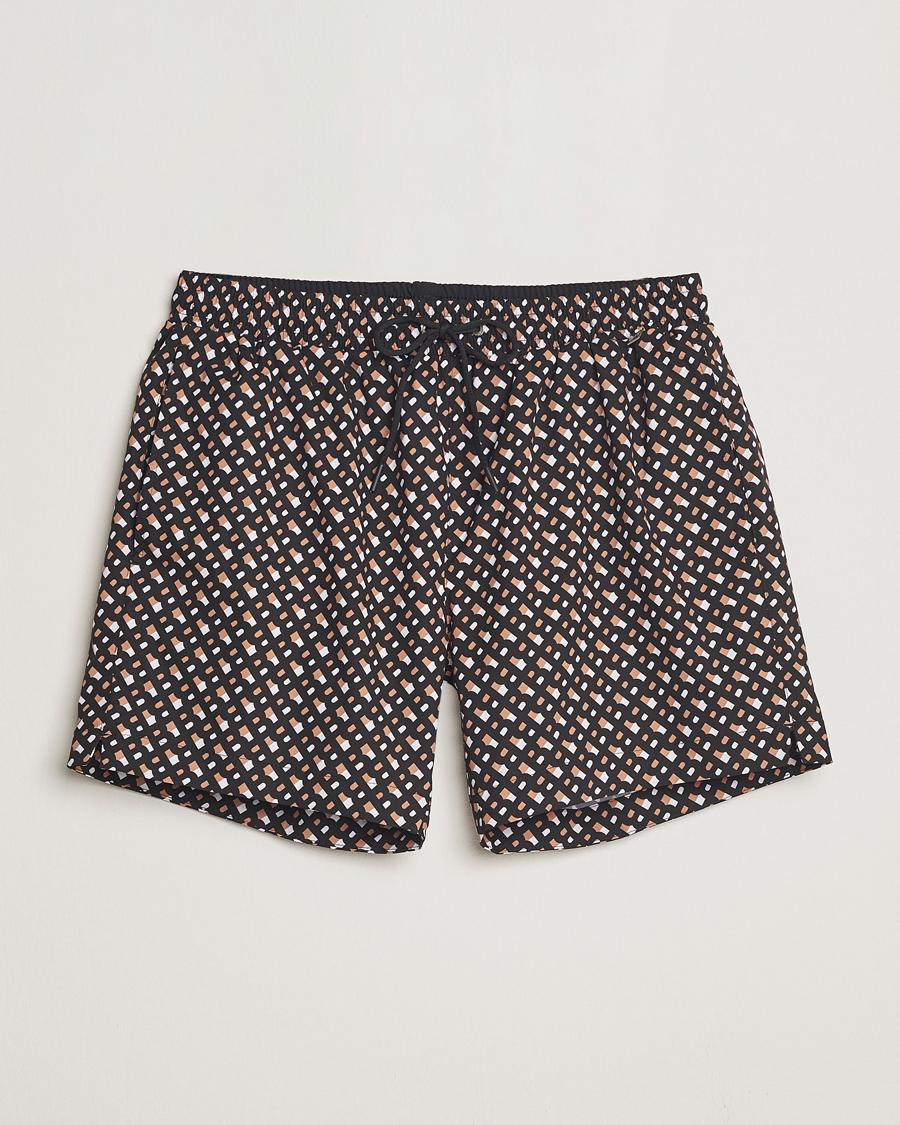 Homme | Maillots De Bain | BOSS BLACK | Manu Monogram Swimshorts Black
