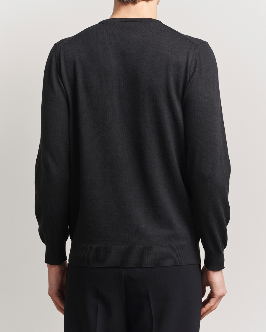 Homme | Pulls Et Tricots | Morgano | Supersoft Egyptian Cotton Crew Neck Black