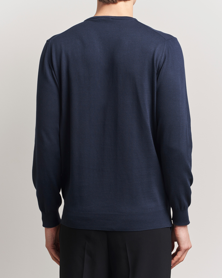 Heren | Truien | Morgano | Supersoft Egyptian Cotton Crew Neck Navy