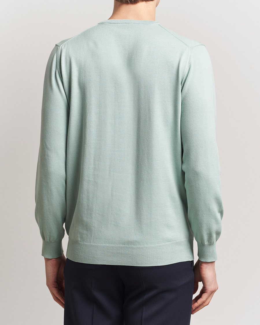 Homme | Pulls Et Tricots | Morgano | Supersoft Egyptian Cotton Crew Neck Light Green