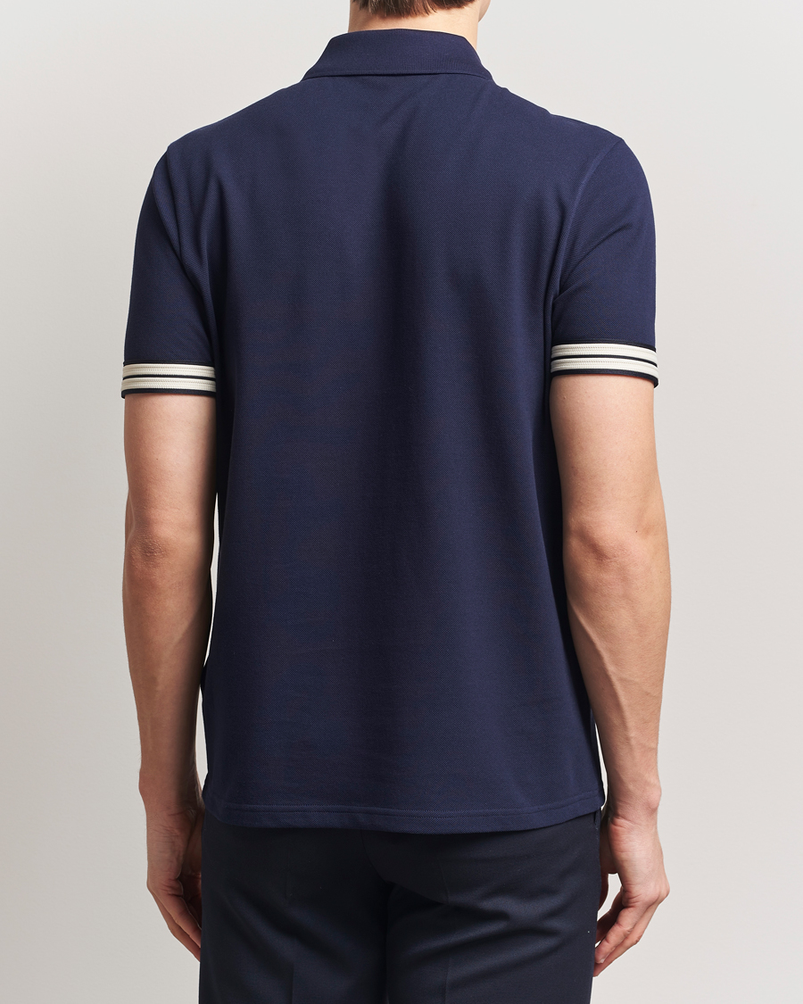 Heren | Polo's | Moncler | Contrast Rib Polo Navy