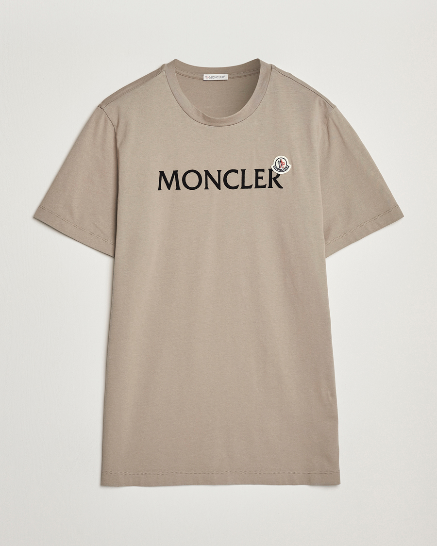 Heren | T-shirts | Moncler | Lettering Logo T-Shirt Beige