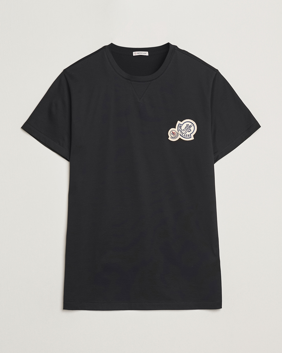 Heren | T-shirts | Moncler | Double Logo T-Shirt Black