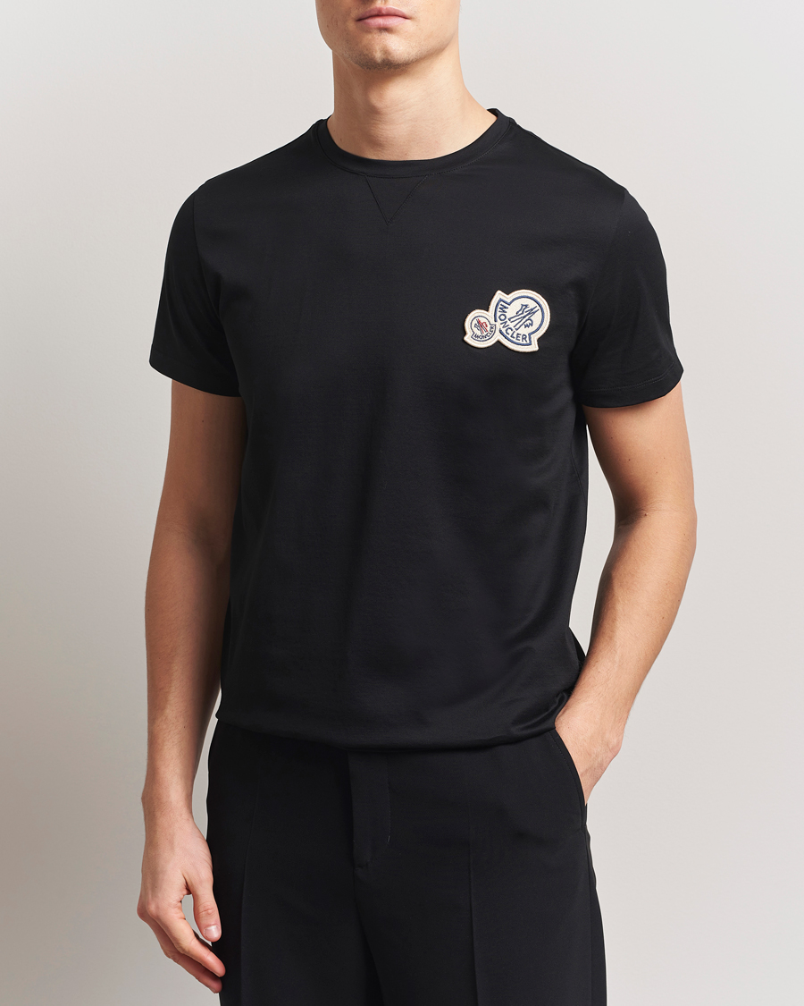Heren | T-shirts | Moncler | Double Logo T-Shirt Black