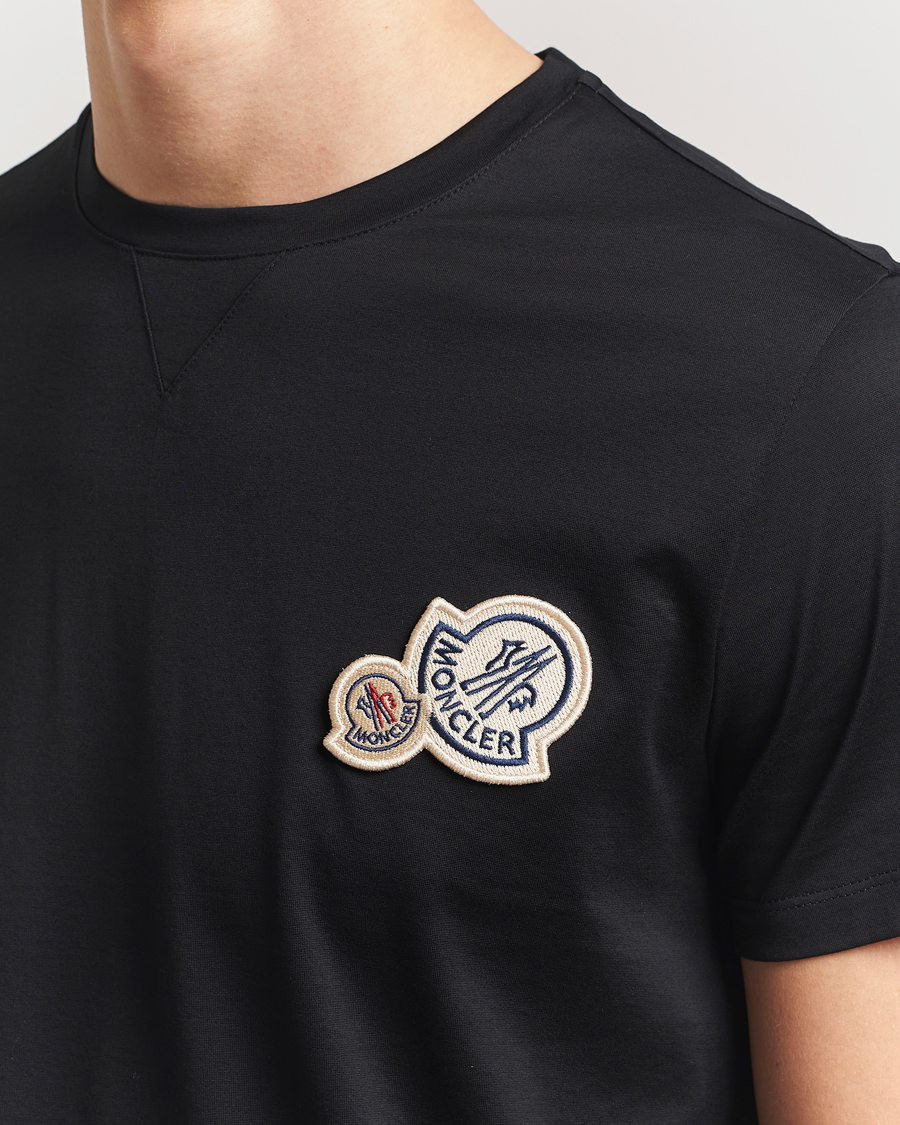 Heren | T-shirts | Moncler | Double Logo T-Shirt Black