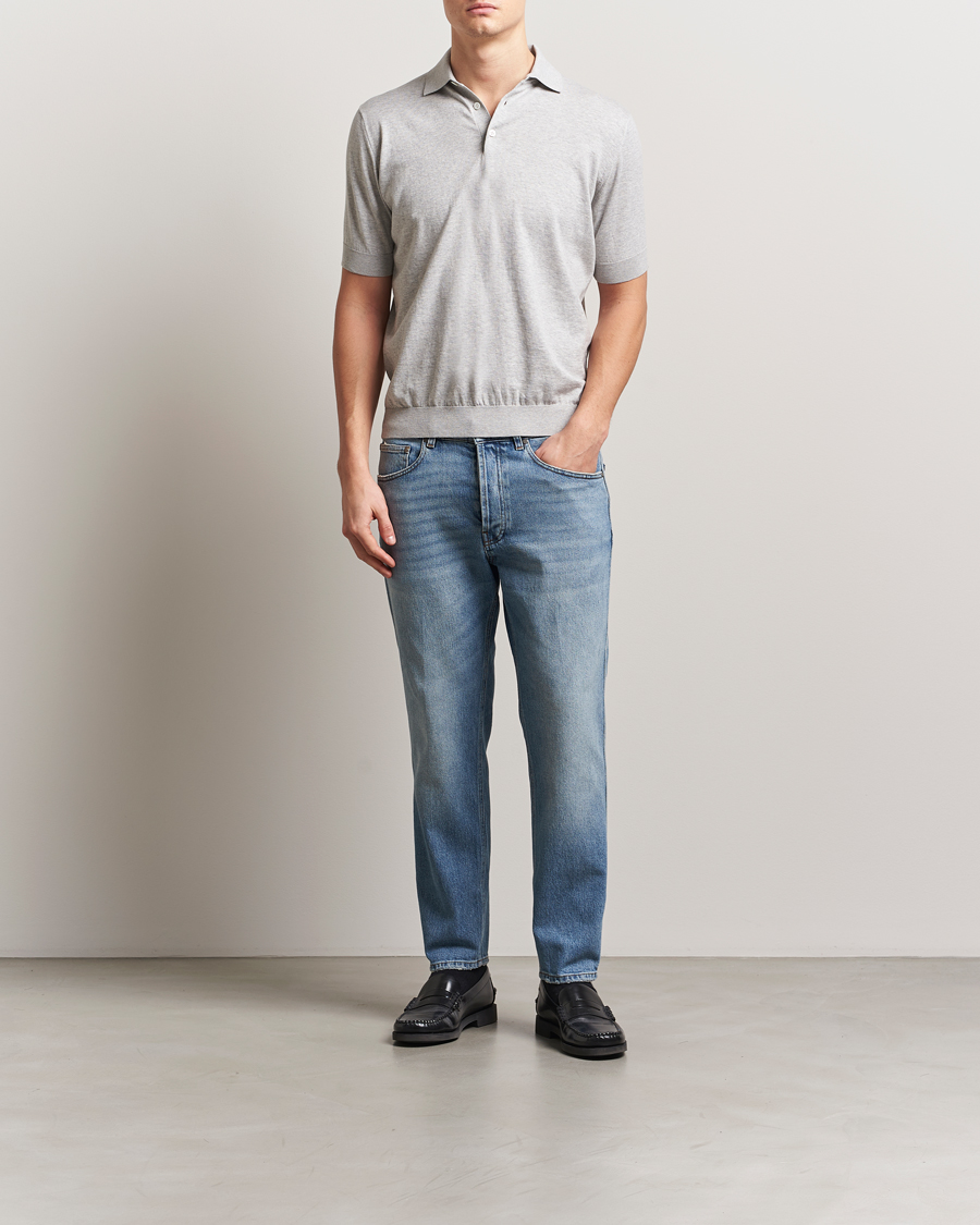 Homme | Jeans | Lardini | Tapered Washed Jeans Blue