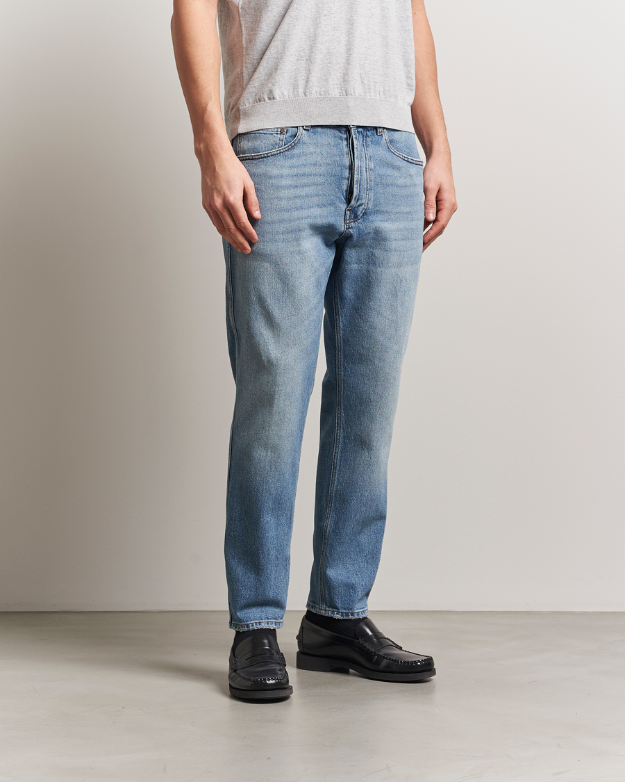 Homme | Jeans | Lardini | Tapered Washed Jeans Blue