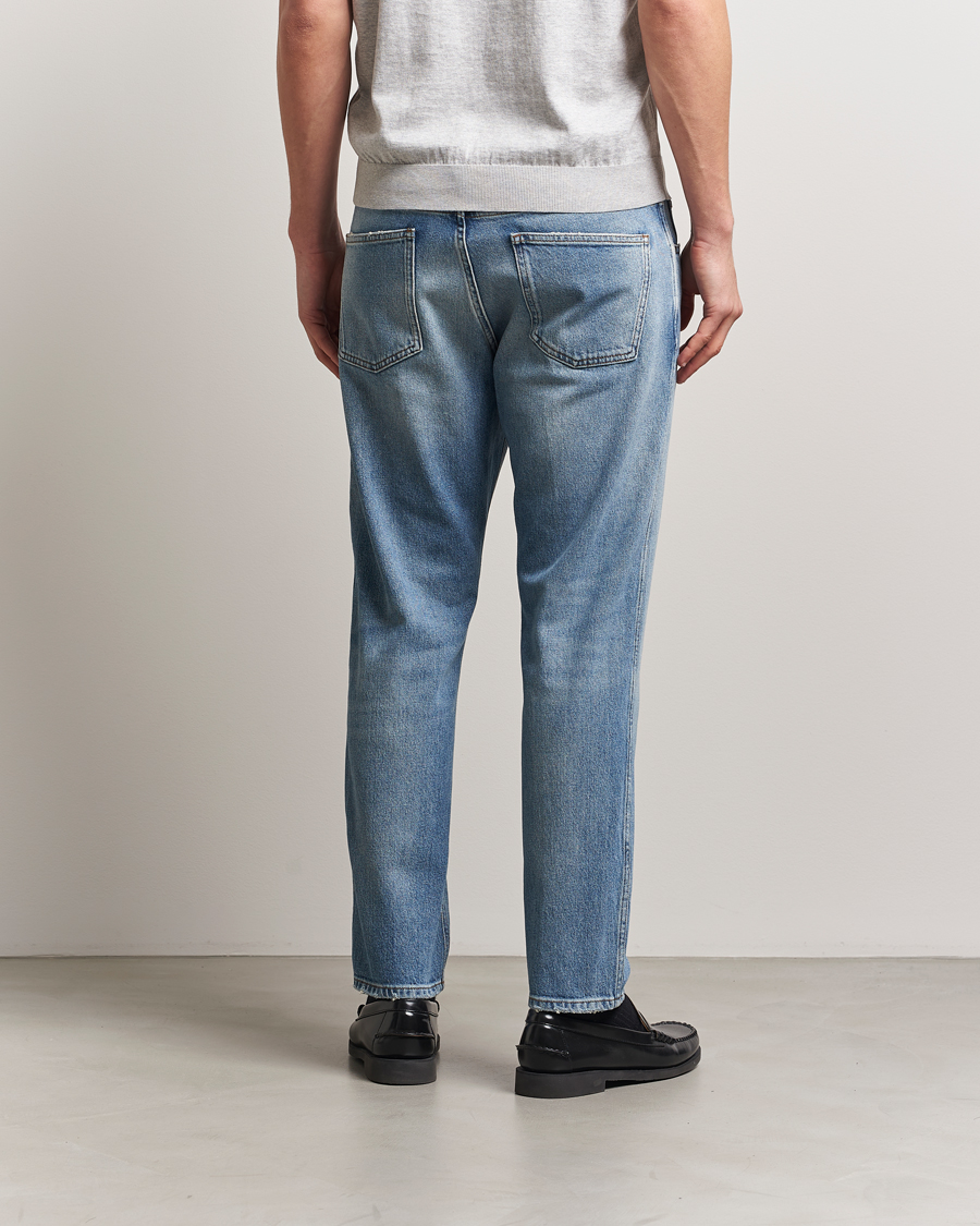 Heren | Jeans | Lardini | Tapered Washed Jeans Blue