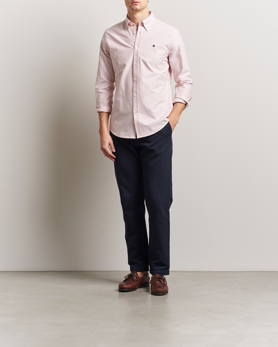 Heren | Overhemden | Morris | Douglas Striped Oxford Orange