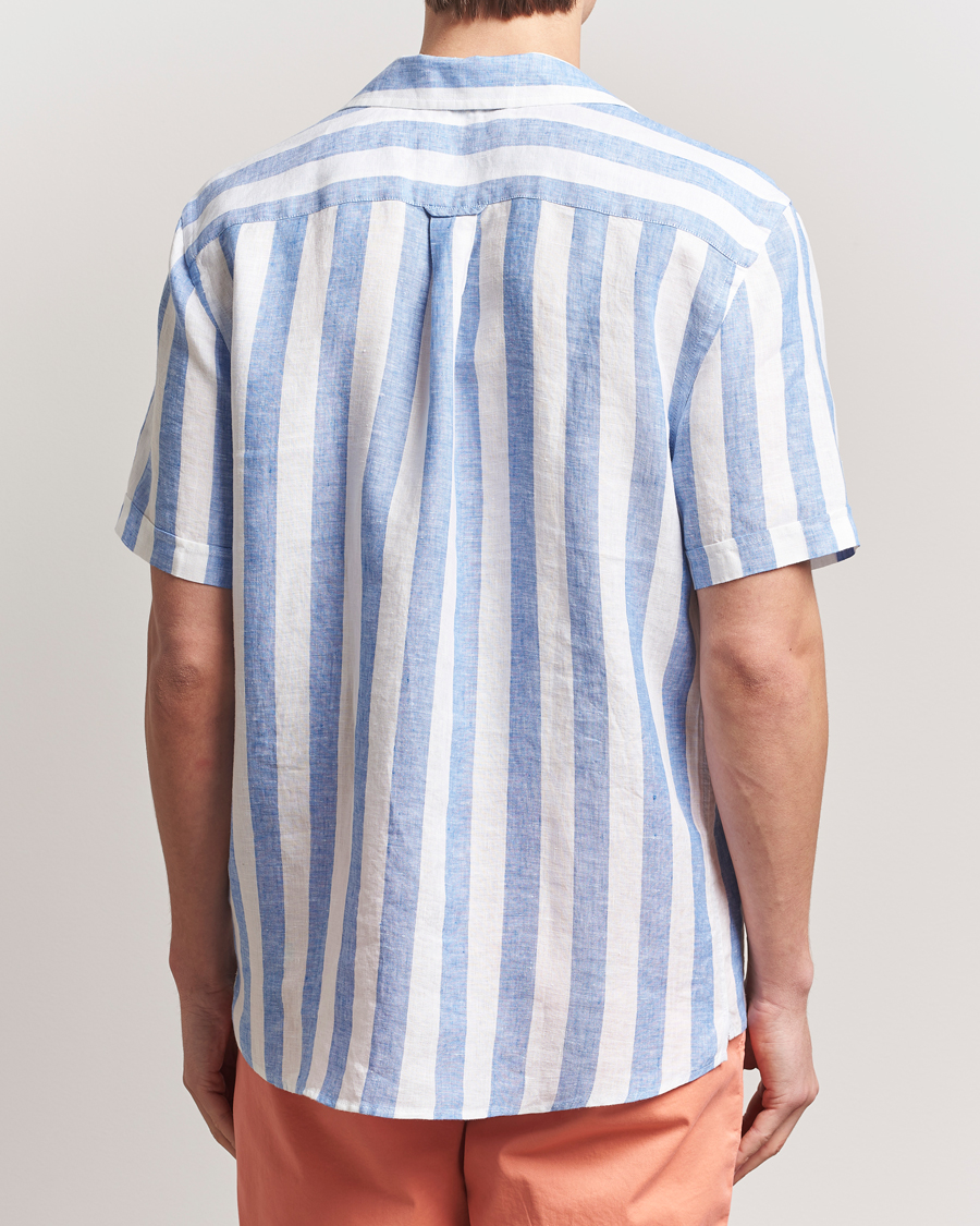 Heren | Overhemden | Morris | Resort Linen Shirt Blue