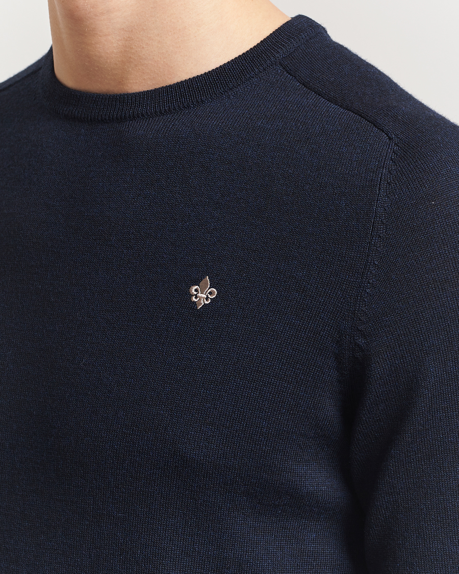 Heren | Truien | Morris | Merino O-Neck Navy