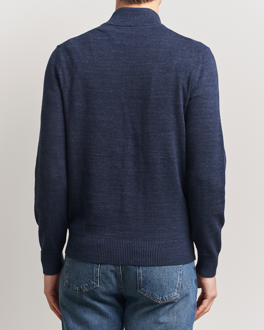 Heren | Truien | Morris | Randall Half Zip Dark Blue