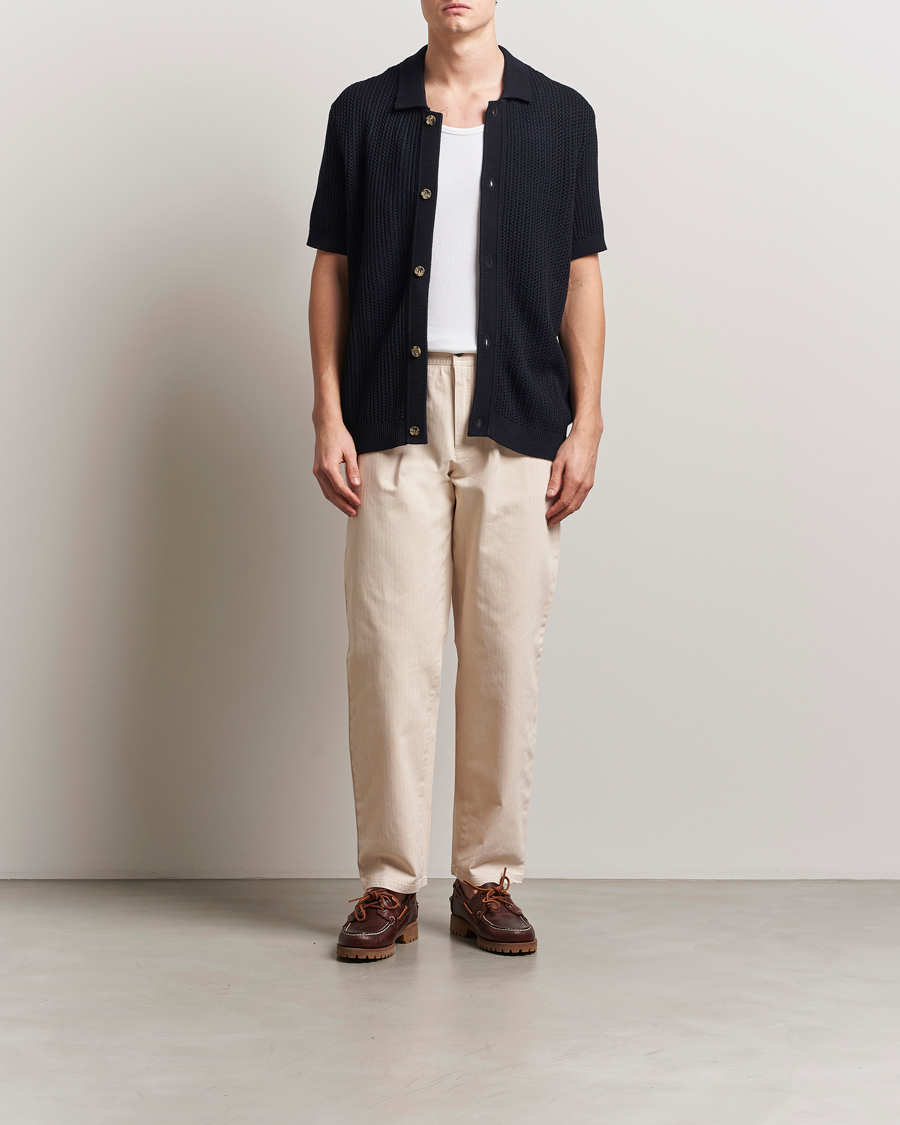 Heren | Overhemden | Morris | Connors Short Sleeve Shirt Old Blue