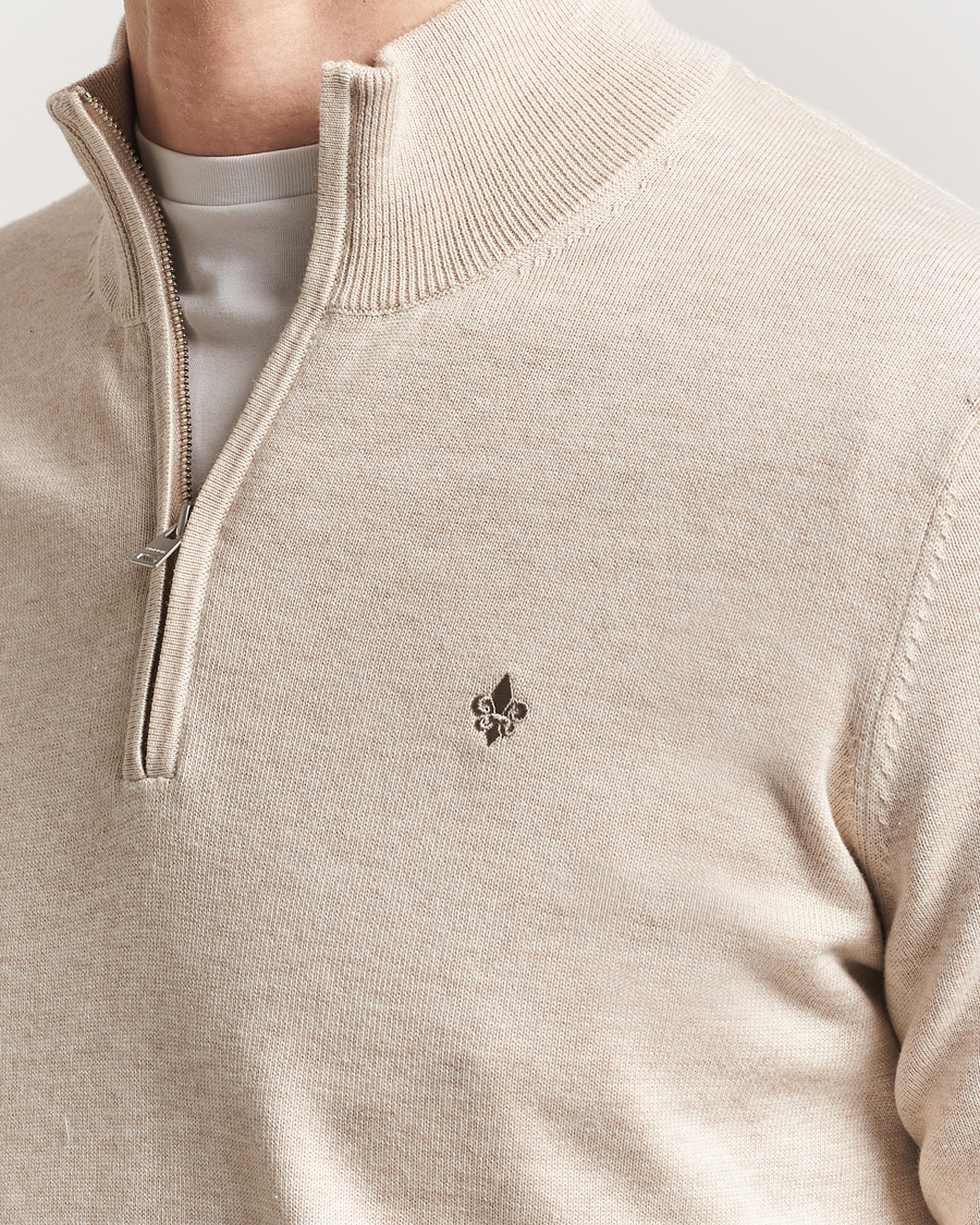 Homme | Pulls Et Tricots | Morris | Riley Cotton Half Zip Khaki